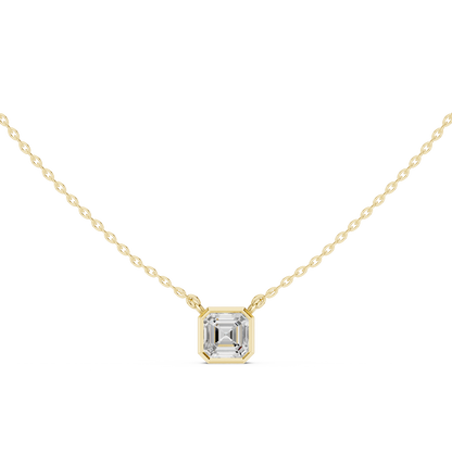 The Architectural Asscher Bezel Pendant Set