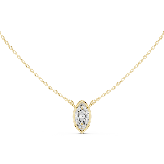 Marquise Zenith Bezel Pendant & Earrings Suite