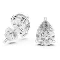 Pear Solitaire Studs