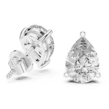 Pear Solitaire Studs