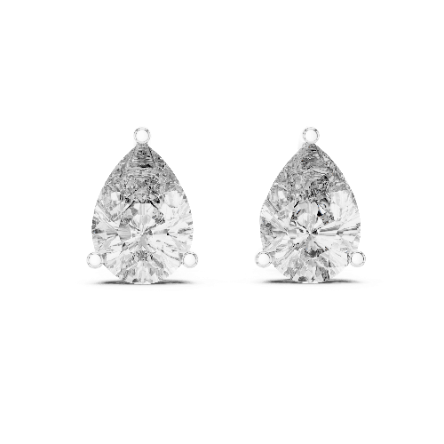 Pear Solitaire Studs