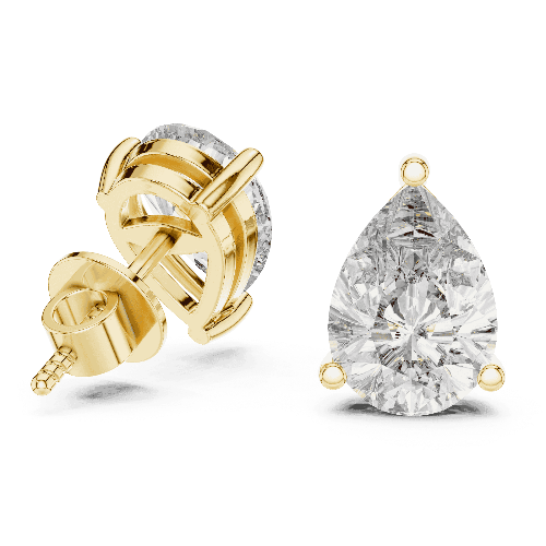 Pear Solitaire Studs