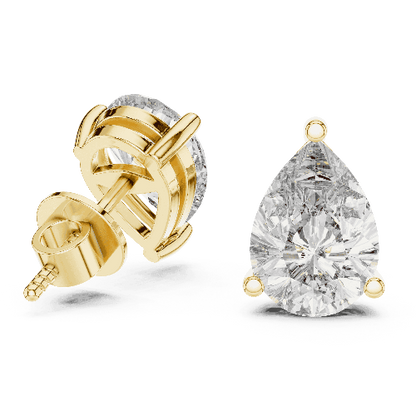 Pear Solitaire Studs