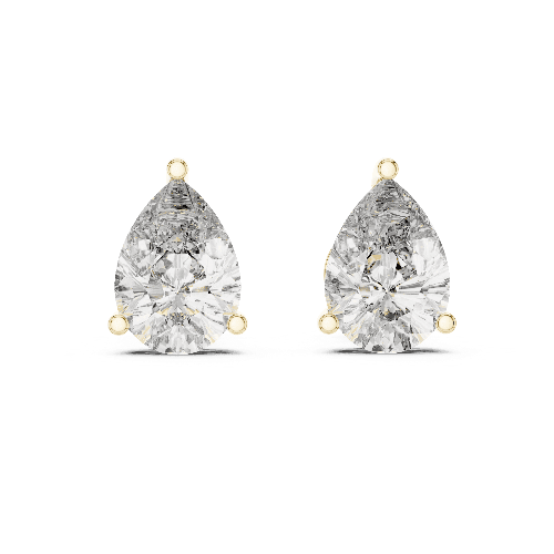 Pear Solitaire Studs