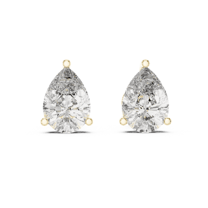 Pear Solitaire Studs