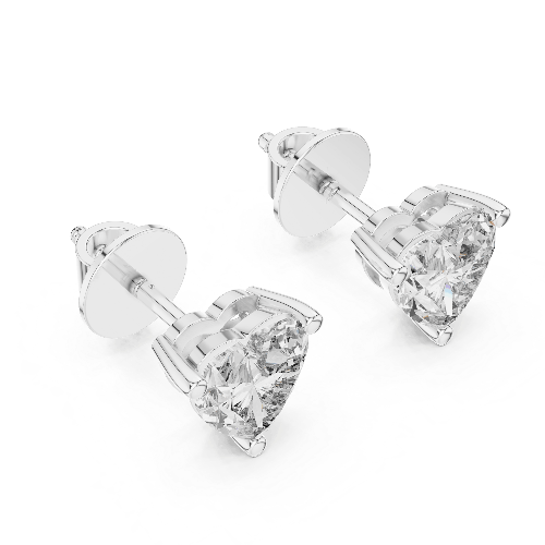 Orecchini a forma di cuore con diamanti