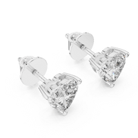 Orecchini a forma di cuore con diamanti