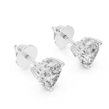 Orecchini a forma di cuore con diamanti
