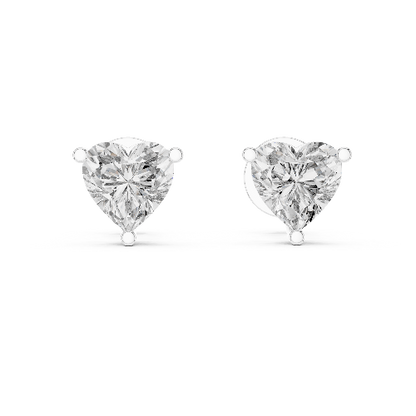 Orecchini a forma di cuore con diamanti
