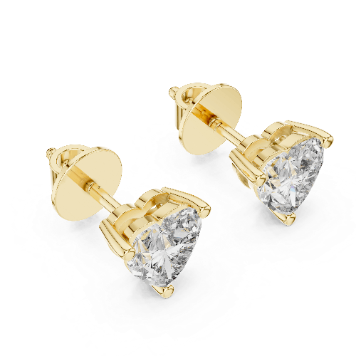 Orecchini a forma di cuore con diamanti
