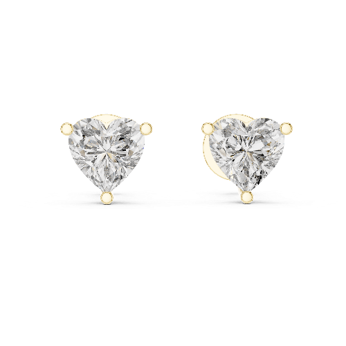 Orecchini a forma di cuore con diamanti