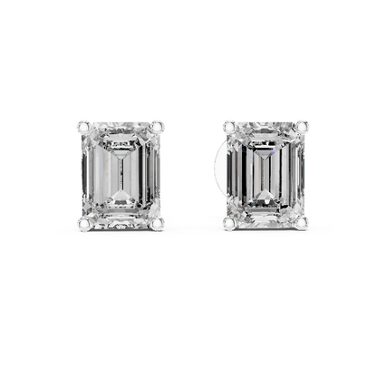Elara Emerald Stud Earrings