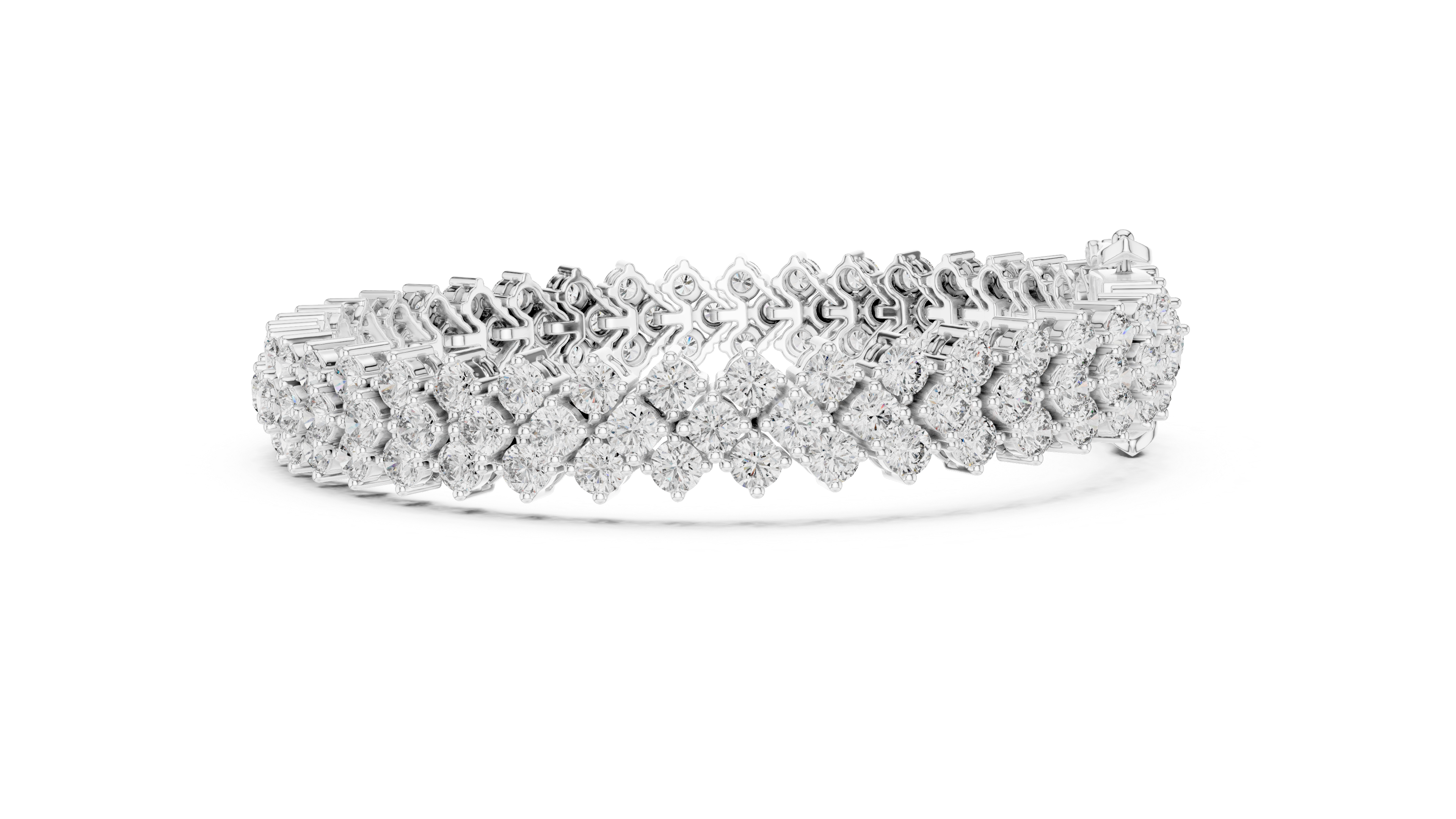 The Triple Crown Round Diamond Bracelet