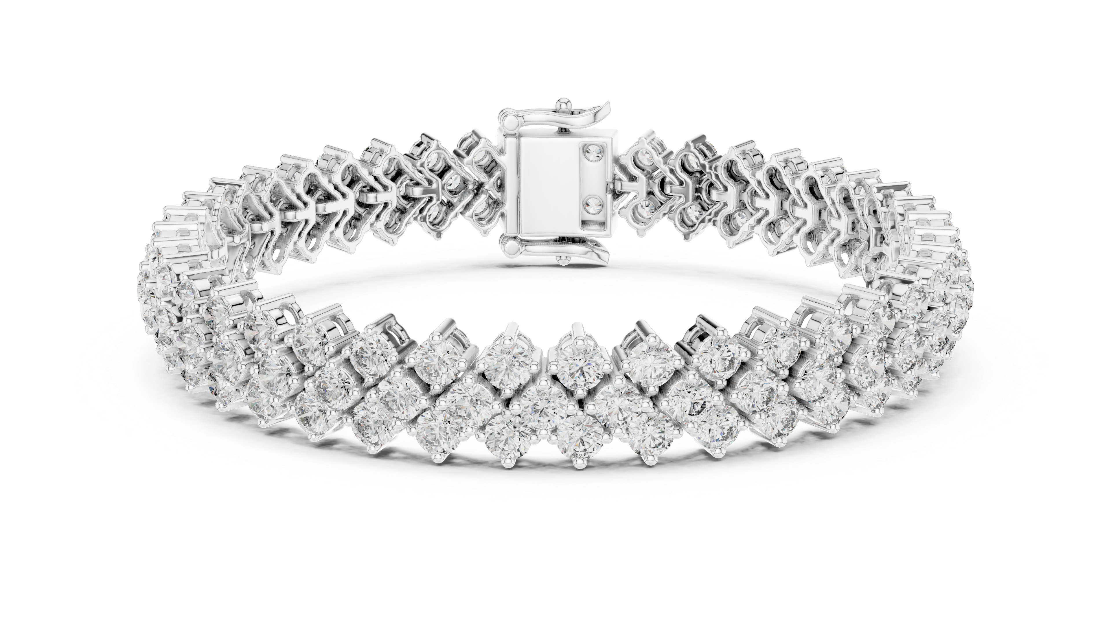 The Triple Crown Round Diamond Bracelet