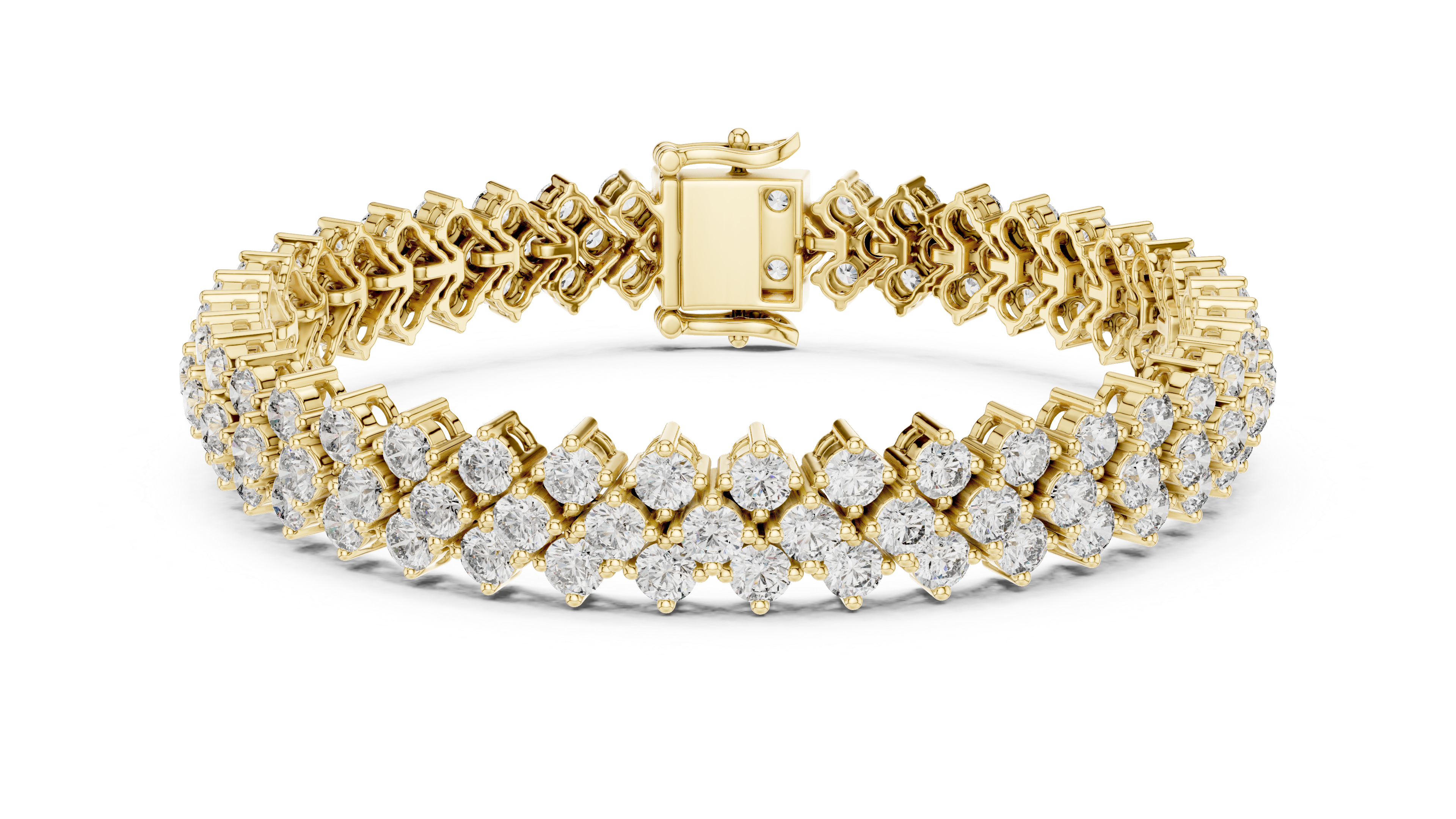 The Triple Crown Round Diamond Bracelet