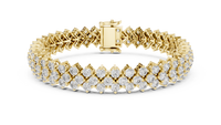 The Triple Crown Round Diamond Bracelet