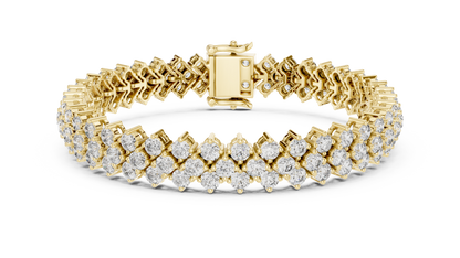 The Triple Crown Round Diamond Bracelet