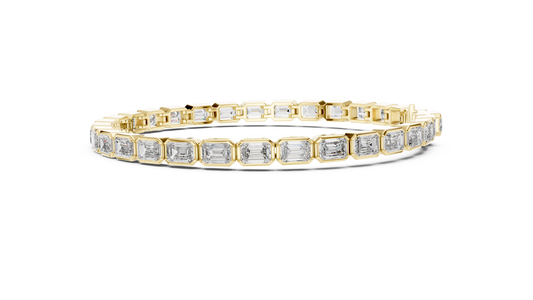 The Bezel Pavilion Emerald Line Bracelet