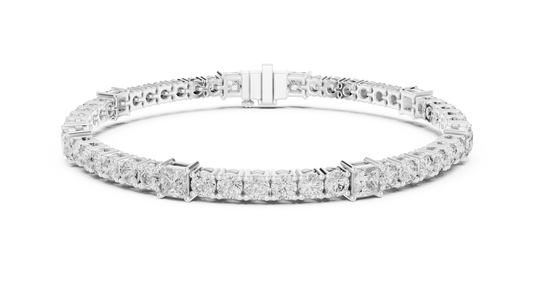 The Contrast Princess And Round Diamond Line