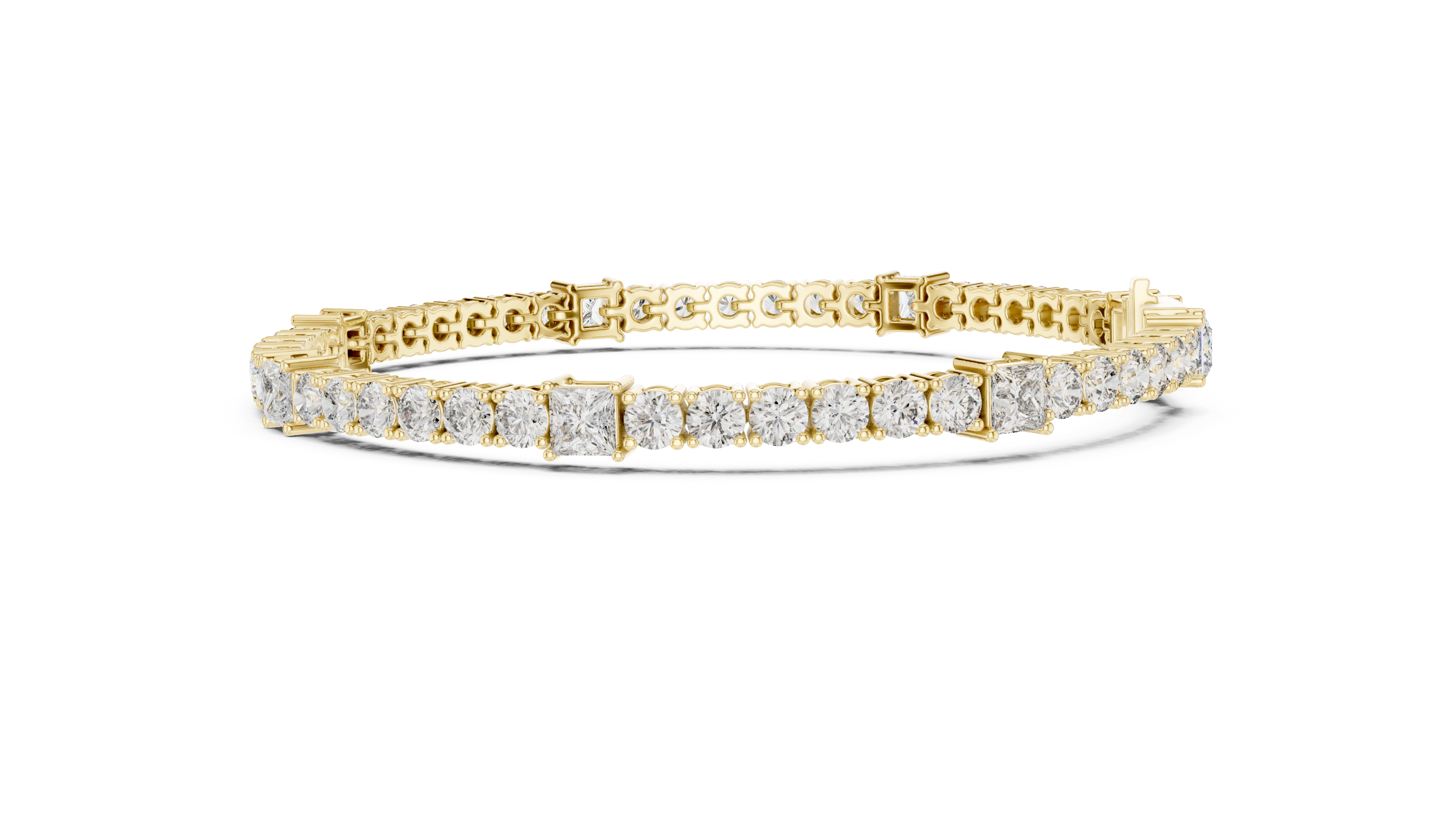 The Contrast Princess And Round Diamond Line
