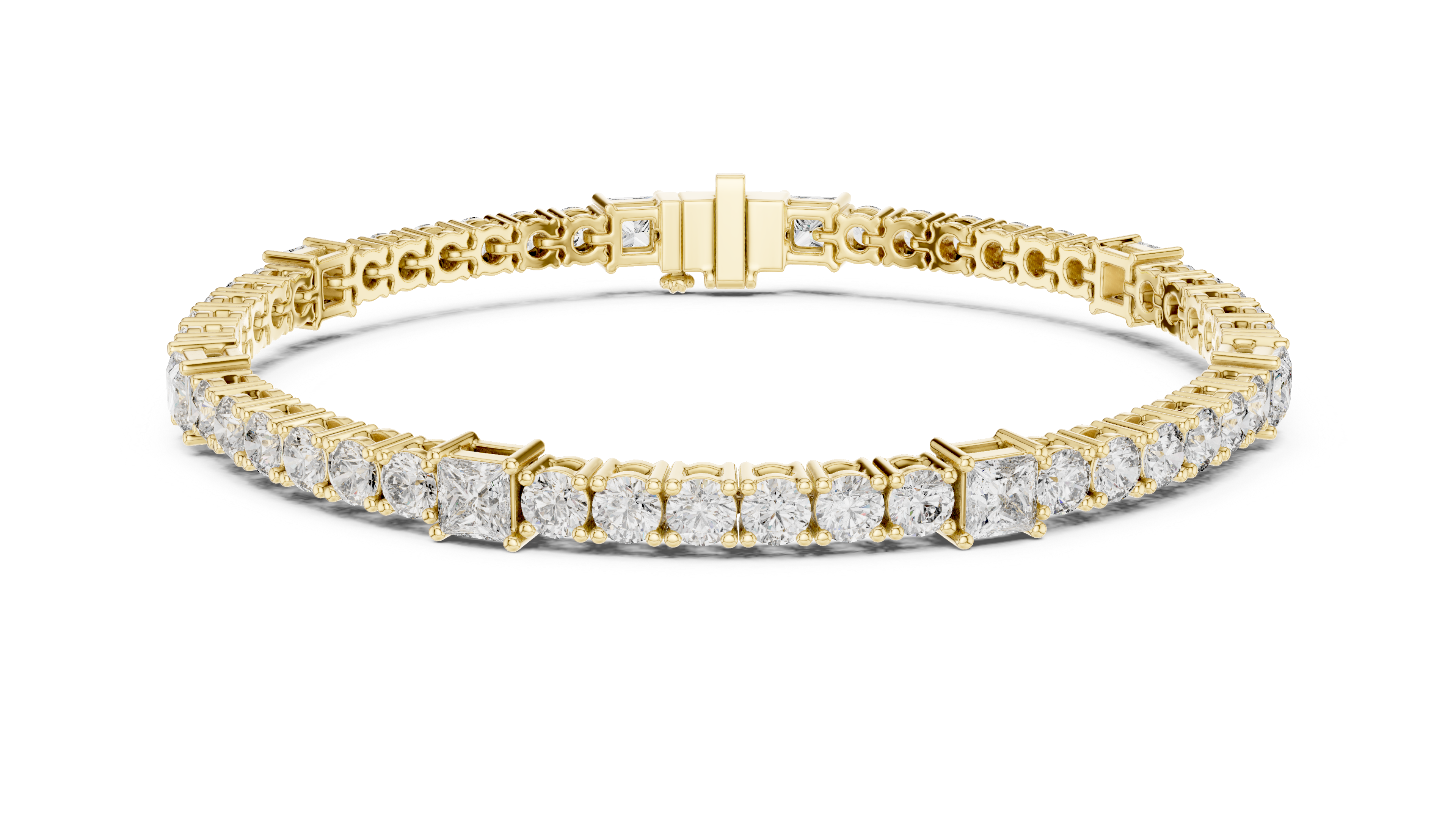 The Contrast Princess And Round Diamond Line