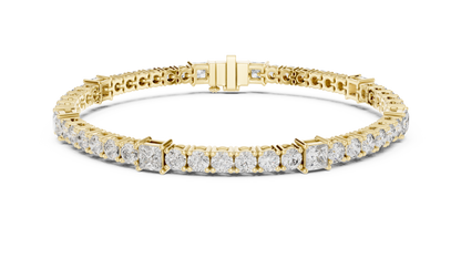 The Contrast Princess And Round Diamond Line