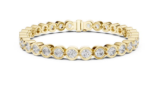 Classic Bezel-Set Round Diamond Bracelet