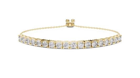 The Adjustable Riviera Diamond Bolo Bracelet