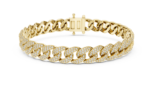 Diamond Pavé Cuban Link Chain Bracelet