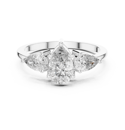 Pear Trio Diamond Ring