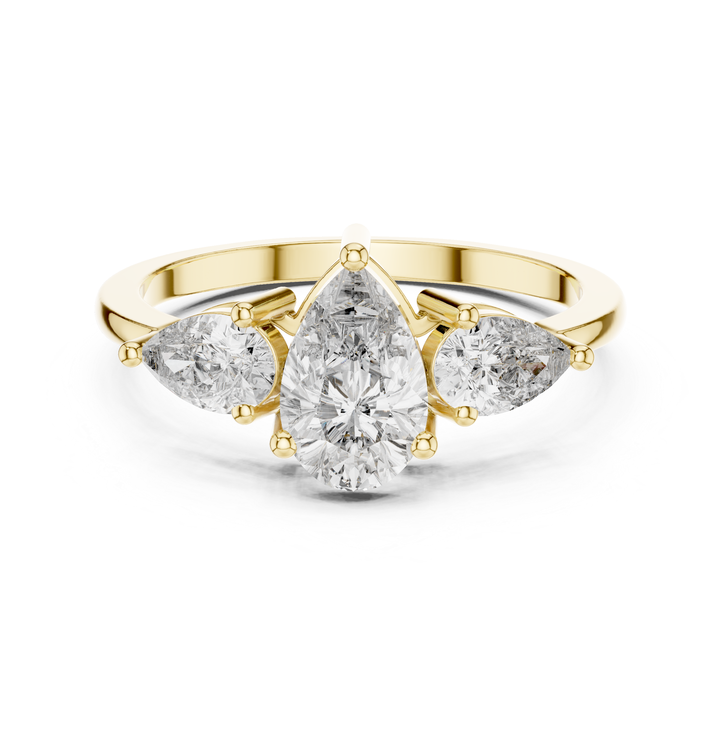 Pear Trio Diamond Ring