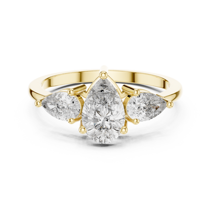 Pear Trio Diamond Ring
