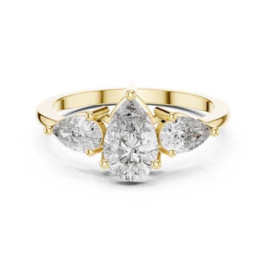 Pear Trio Diamond Ring