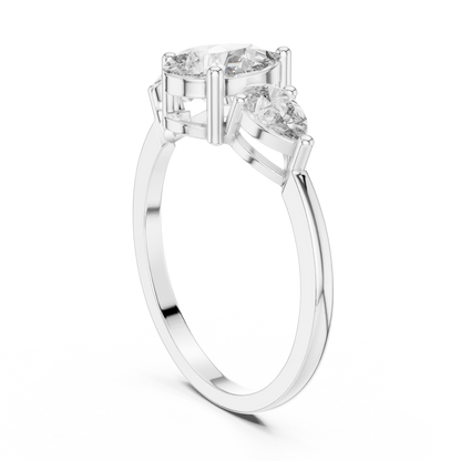Pear Trio Diamond Ring