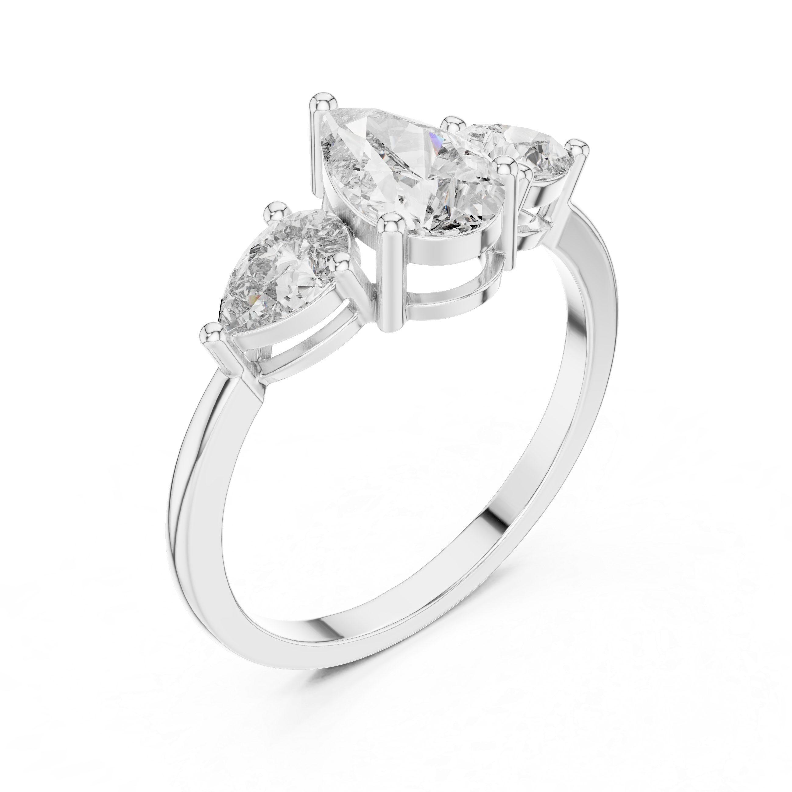 Pear Trio Diamond Ring