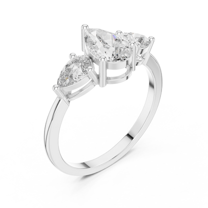 Pear Trio Diamond Ring