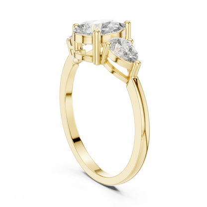 Pear Trio Diamond Ring