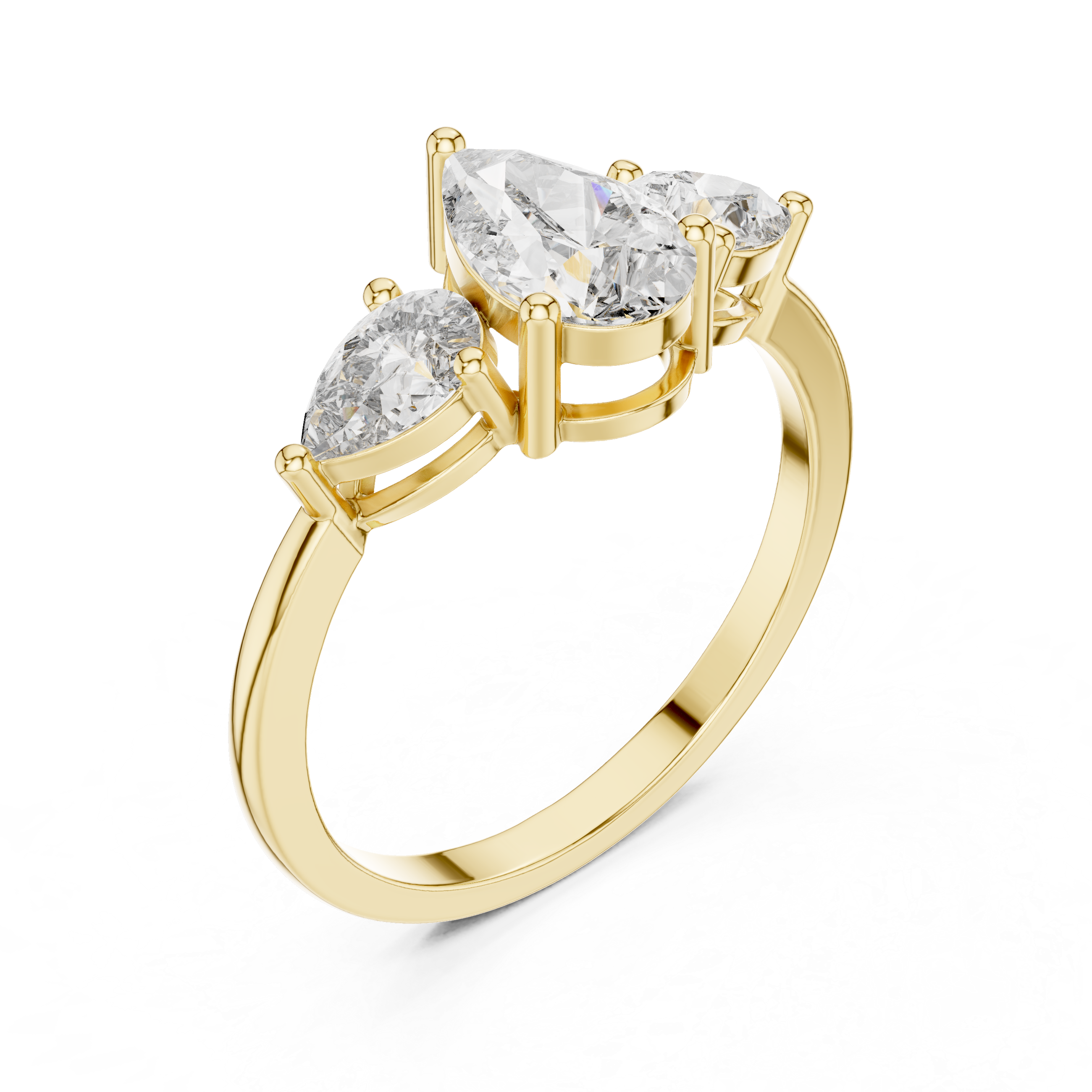 Pear Trio Diamond Ring