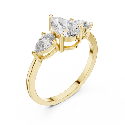 Pear Trio Diamond Ring