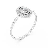 Classic Oval Halo Engagement Ring