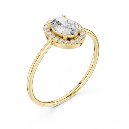 Classic Oval Halo Engagement Ring