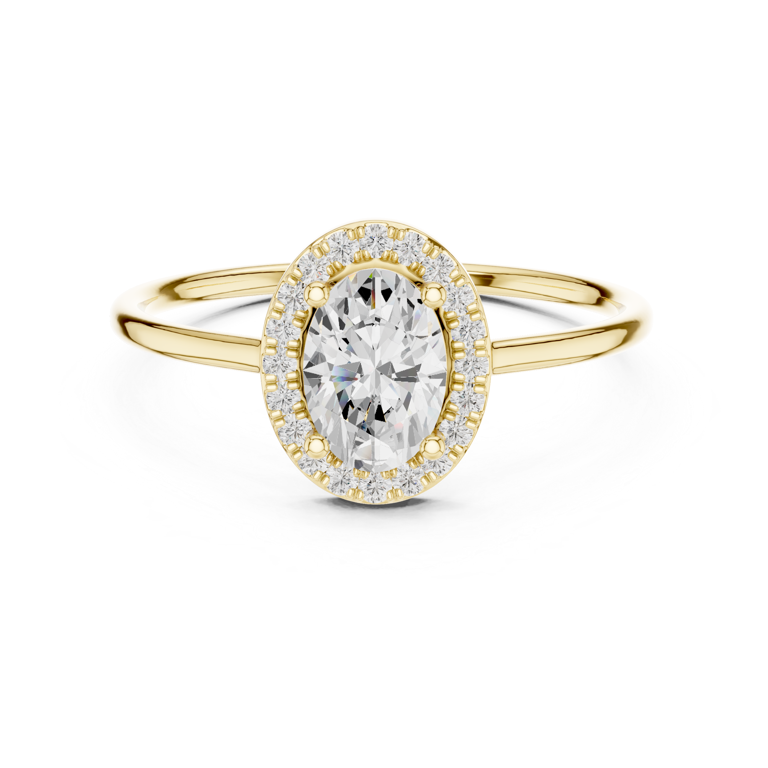 Classic Oval Halo Engagement Ring