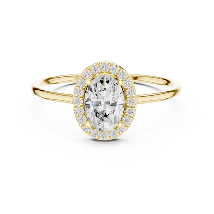Classic Oval Halo Engagement Ring