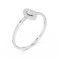 Petite Marquise Halo Ring