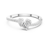 Pear & Emerald Cut Toi Et Moi Bypass Ring