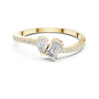 Pear & Emerald Cut Toi Et Moi Bypass Ring