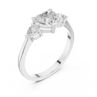 Heart Cut Three-Stone Engagement Ring