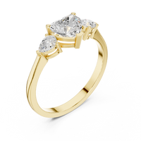 Heart Cut Three-Stone Engagement Ring