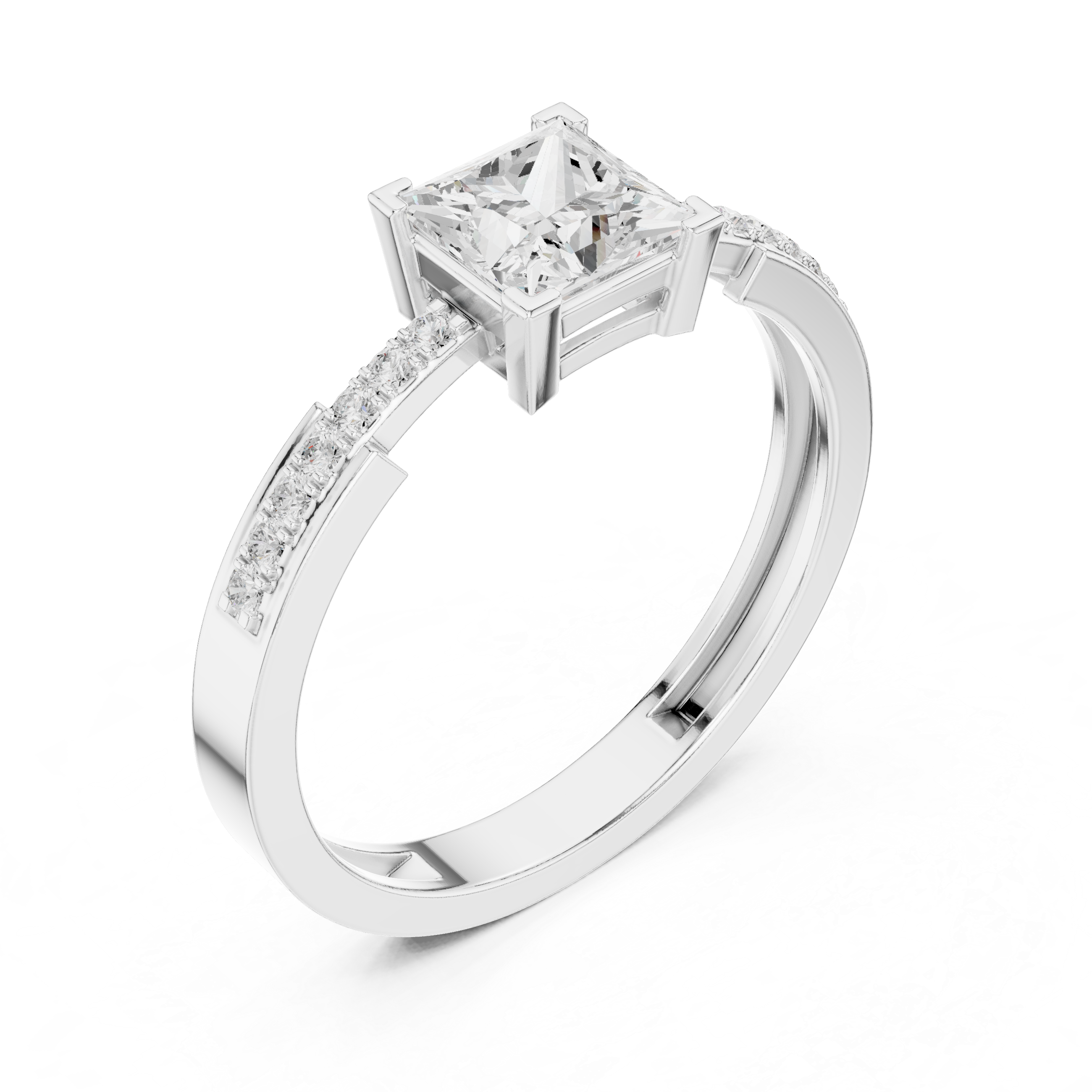 Princess Cut Solitaire Engagement Ring
