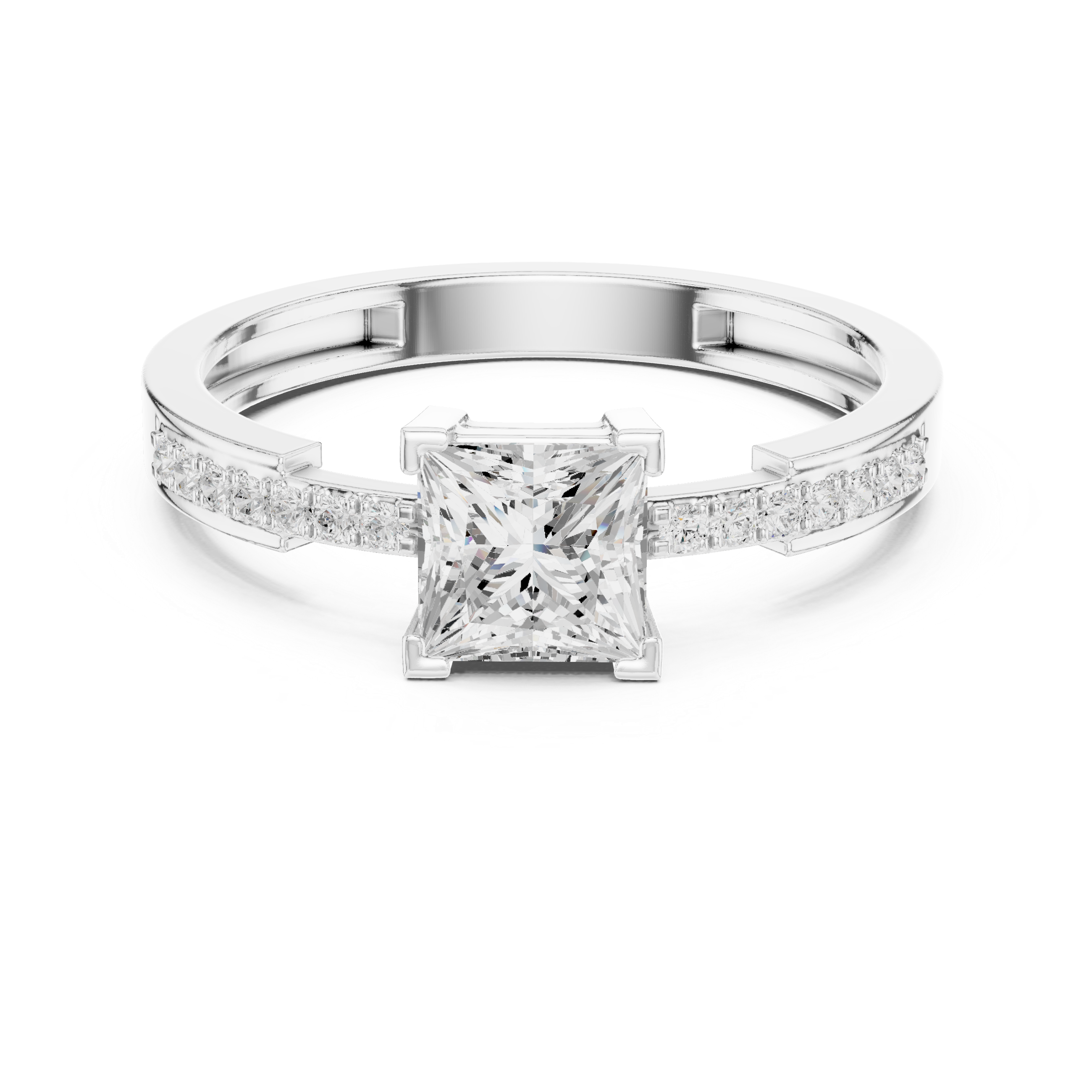 Princess Cut Solitaire Engagement Ring